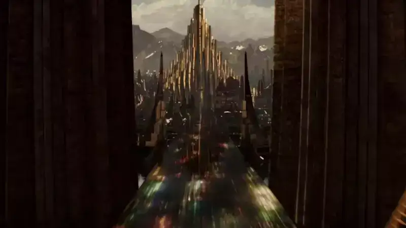 An excellent example for a B-roll establishing shot is this introduction scene of Asgard in Marvel Studios' Thor: The Dark World.